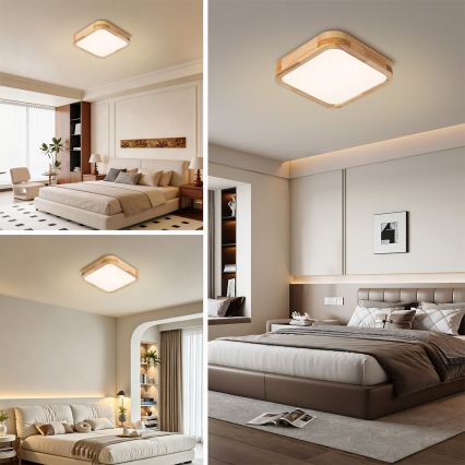 Brilagi - LED loftarmatur WOODLINE SQUARE LED/32W/230V 3000/4000/6000K eg 30x30 cm