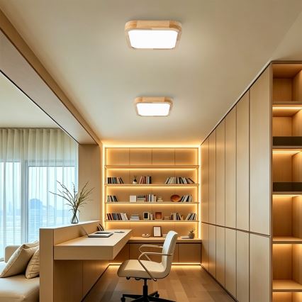 Brilagi - LED loftarmatur WOODLINE SQUARE LED/32W/230V 3000/4000/6000K eg 30x30 cm