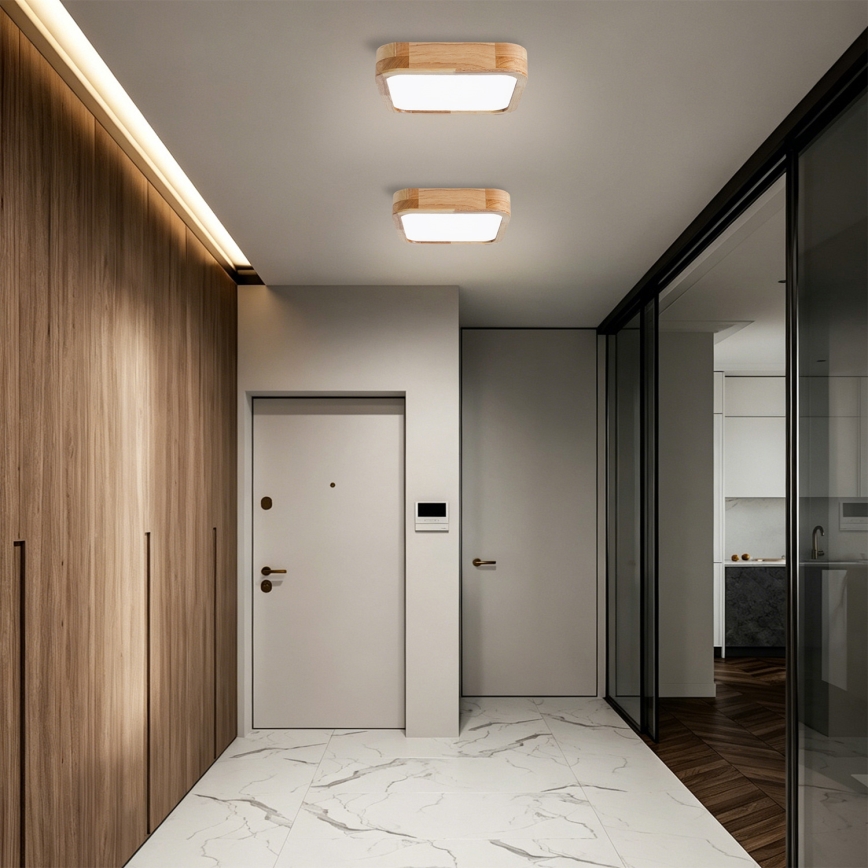 Brilagi - LED loftarmatur WOODLINE SQUARE LED/32W/230V 3000/4000/6000K eg 30x30 cm