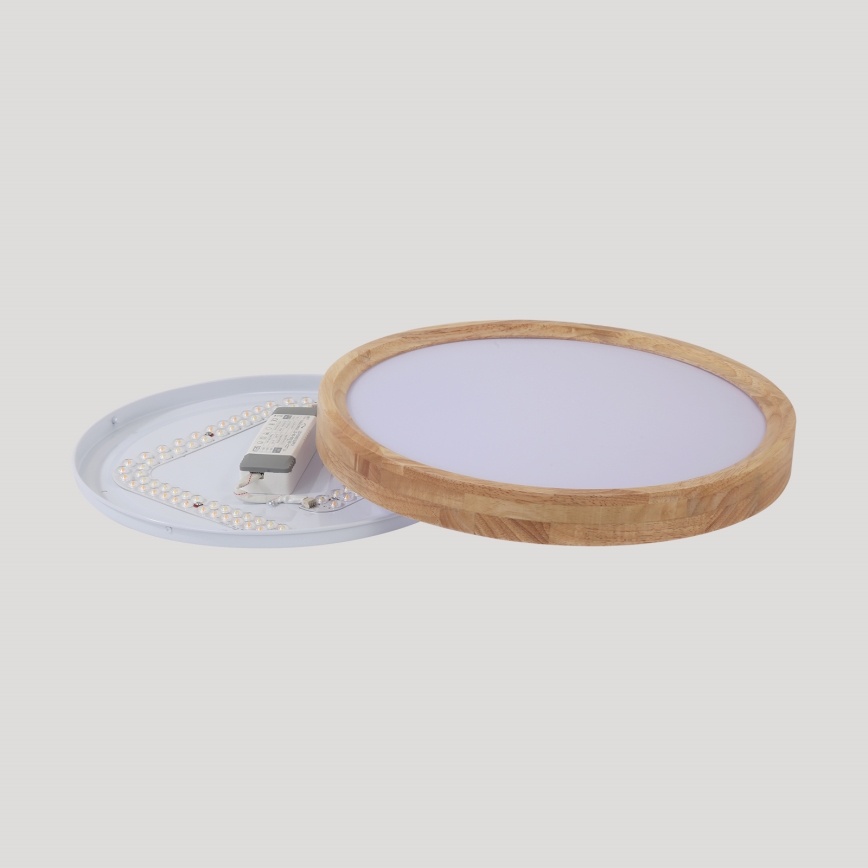 Brilagi - LED loftlampe WOODROUND LED/30W/230V 3000/4000/6000K Ø 40 cm træ CRI 90