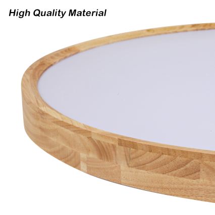 Brilagi - LED-loftlampe WOODROUND LED/40W/230V 3000/4000/6000K Ø 60 cm træ CRI 90