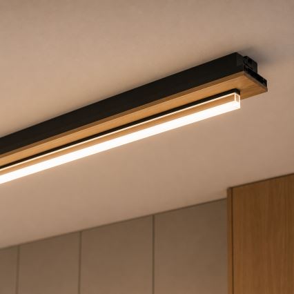 Brilagi - LED-loftlampe WOODY FLAT LED/25W/230V 118 cm eg/sort
