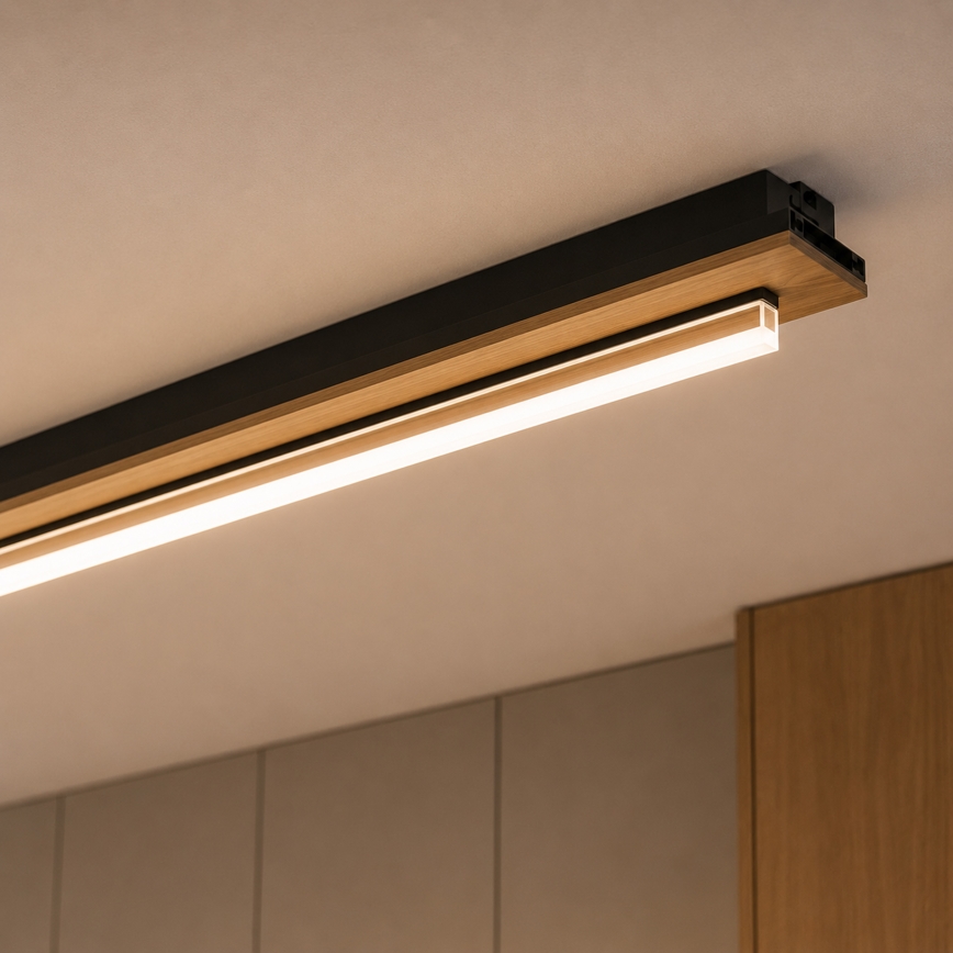Brilagi - LED loftlampe WOODY FLAT LED/25W/230V eg/sort