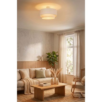 Brilagi - LED loftlysekrone BOHO ECO 1xE27/10W/230V Ø 40 cm cremefarvet