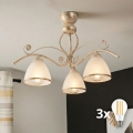 Brilagi - LED loftmonteret lysekrone ANTICO 3xE27/60W/230V 3000K hvid patina