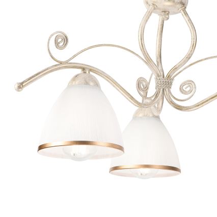 Brilagi - LED loftmonteret lysekrone ANTICO 3xE27/60W/230V 3000K hvid patina