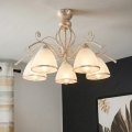 Brilagi - LED loftmonteret lysekrone ANTICO 5xE27/60W/230V 3000K hvid patina