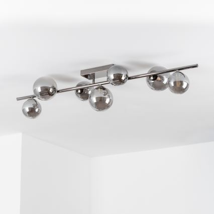 Brilagi - LED loftmonteret lysekrone MILLA 7xG9/3W/230V sort krom/røget