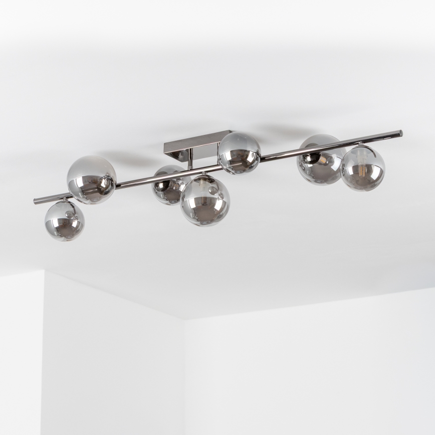 Brilagi - LED loftmonteret lysekrone MILLA 7xG9/3W/230V sort krom/røget