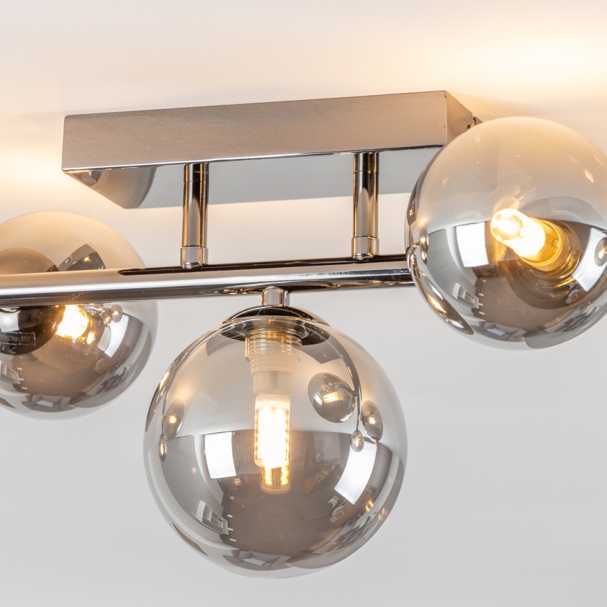 Brilagi - LED loftmonteret lysekrone MILLA 7xG9/3W/230V sort krom/røget