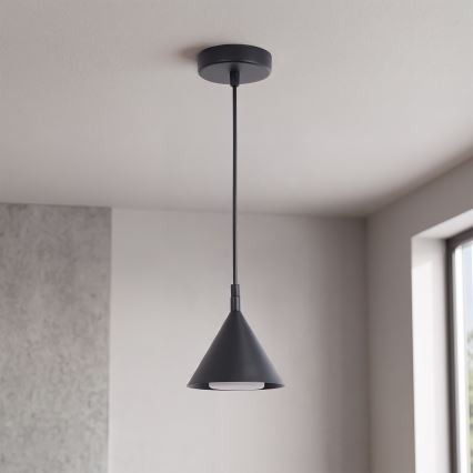 BRILAGI - LED Loftpendel på kabel CONE SINGLE 1xGX53/15W/230V sort
