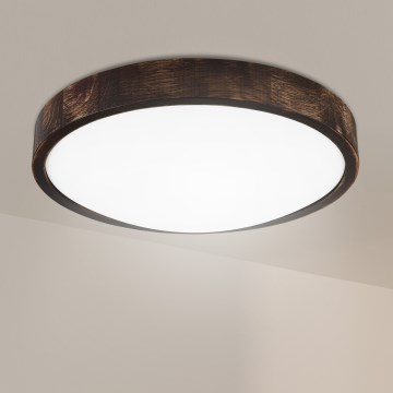 Brilagi - LED loftslampe CARVALHO SLIM SMOKEY LED/36W/230V eg Ø 37,5 cm