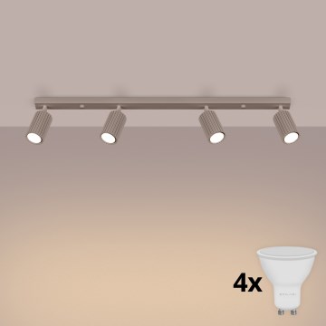 Brilagi - LED loftspot CRESTO 4xGU10/10W/230V taupe