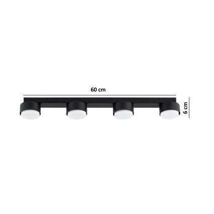 Brilagi - LED loftspot MONO 4xGX53/30W/230V sort