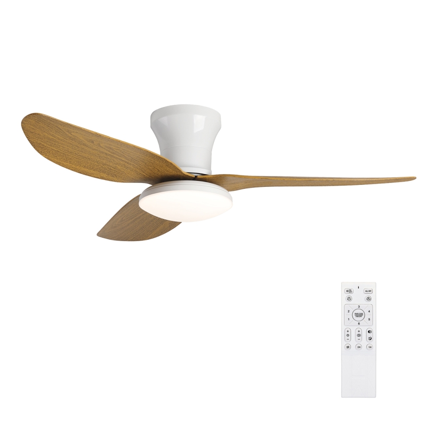 Brilagi - LED loftventilator dæmpbar LED/30W/230V 3000-6500K hvid/brun + fjernbetjening