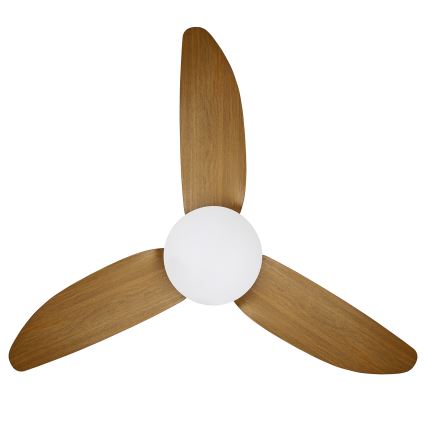 Brilagi - LED loftventilator dæmpbar LED/30W/230V 3000-6500K sort/brun + fjernbetjening