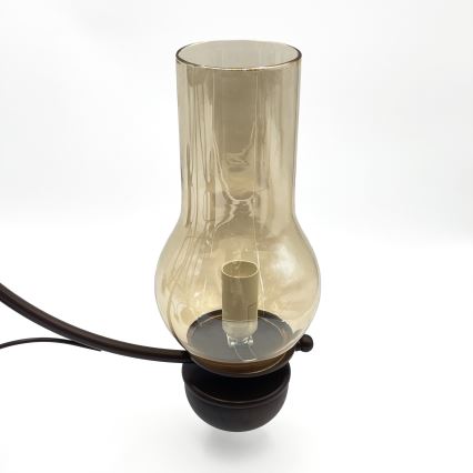 Brilagi - LED-lysekrone COTTAGE med kædeophæng 3xE14/40W/230V bøg/brun/røget beige