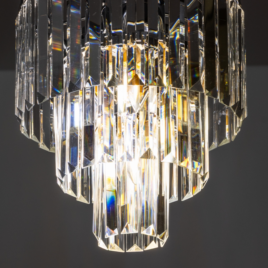 Brilagi - LED Lysekrone i krystal m. kædeophæng MOZART 4xE14/40W/230V skinnende krom