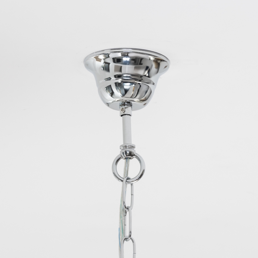 Brilagi - LED Lysekrone i krystal m. kædeophæng MOZART 4xE14/40W/230V skinnende krom