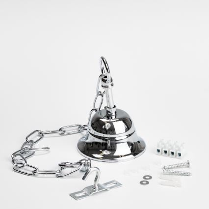 Brilagi - LED Lysekrone i krystal m. kædeophæng MOZART 4xE14/40W/230V skinnende krom