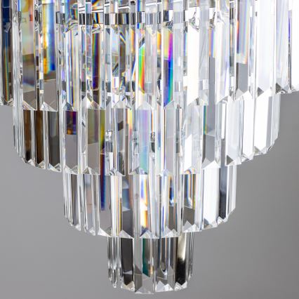 Brilagi - LED Lysekrone i krystal m. kædeophæng MOZART 5xE14/40W/230V skinnende krom