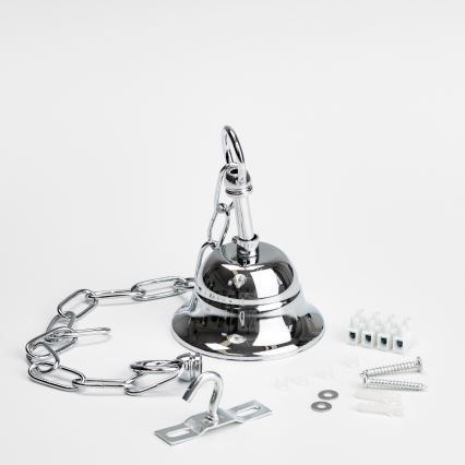 Brilagi - LED Lysekrone i krystal m. kædeophæng MOZART 5xE14/40W/230V skinnende krom