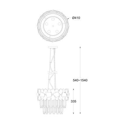 Brilagi - LED Lysekrone i krystal MIRAGE 5xE14/40W/230V