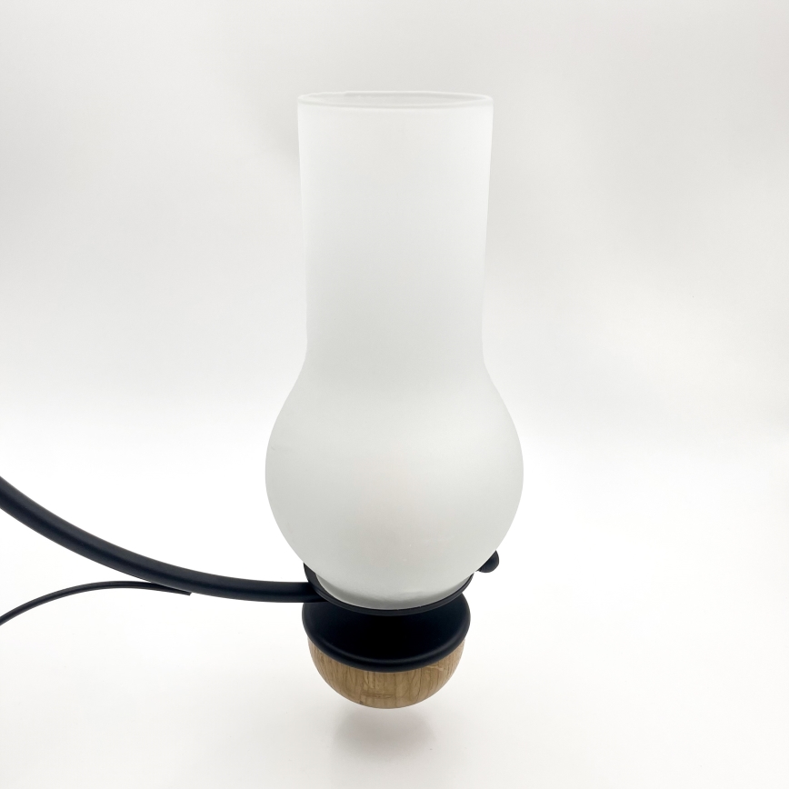 Brilagi - LED-lysekrone med kæde COTTAGE 3xE14/40W/230V eg/sort/hvid