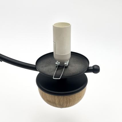Brilagi - LED-lysekrone med kæde COTTAGE 3xE14/40W/230V eg/sort/hvid