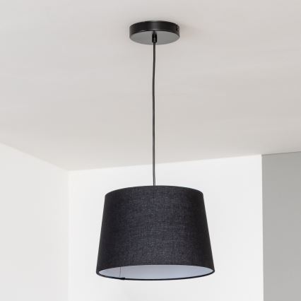 Brilagi - LED-lysekrone med wireophæng CERIA 1xE27/40W/230V Ø 30 cm sort