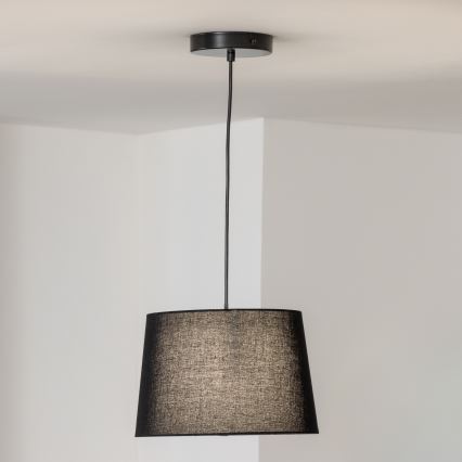 Brilagi - LED-lysekrone med wireophæng CERIA 1xE27/40W/230V Ø 30 cm sort