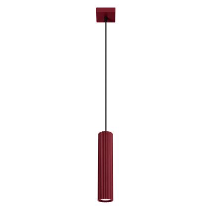 Brilagi - LED-lysekrone med wireophæng CRESTO 1xGU10/10W/230V bordeaux