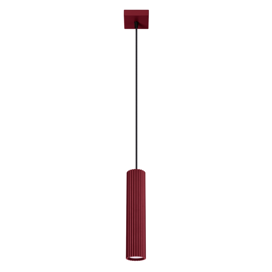 Brilagi - LED-lysekrone med wireophæng CRESTO 1xGU10/10W/230V bordeaux