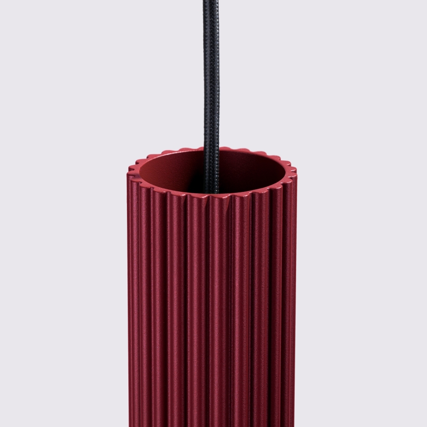 Brilagi - LED-lysekrone med wireophæng CRESTO 1xGU10/10W/230V bordeaux