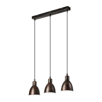 Brilagi - LED-lysekrone på kabel RIDDY 3xE27/60W/230V kobber/patina
