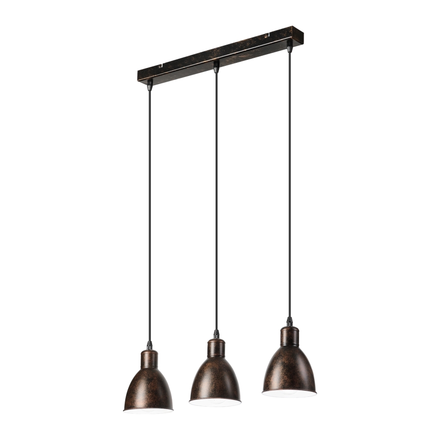 Brilagi - LED-lysekrone på kabel RIDDY 3xE27/60W/230V kobber/patina