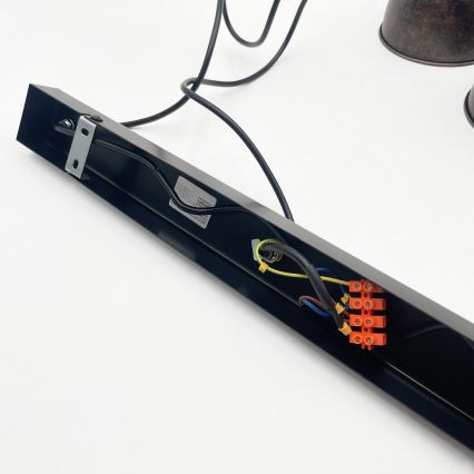 Brilagi - LED-lysekrone på kabel RIDDY 3xE27/60W/230V kobber/patina