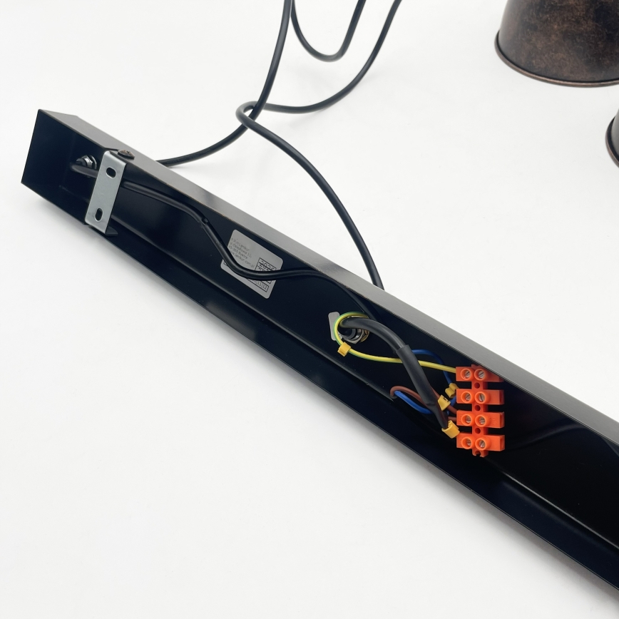 Brilagi - LED-lysekrone på kabel RIDDY 3xE27/60W/230V kobber/patina