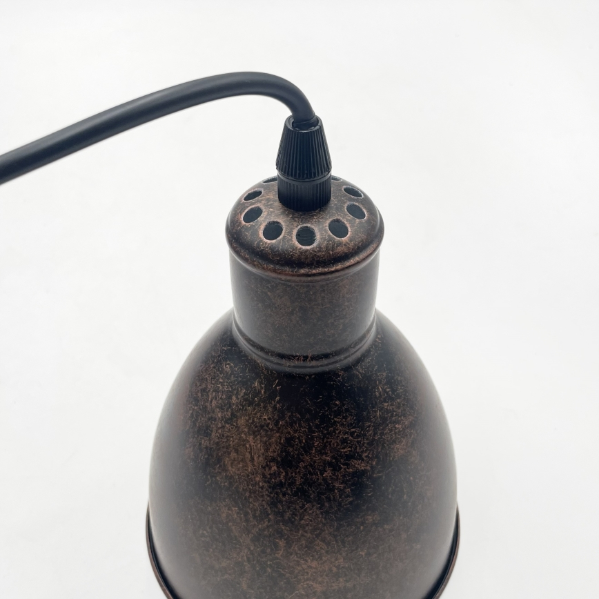 Brilagi - LED-lysekrone på kabel RIDDY 3xE27/60W/230V kobber/patina