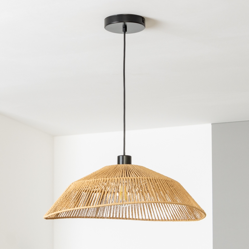 Brilagi - LED-lysekrone på ledning CERIA BOHO 1xE27/40W/230V Ø 50 cm brun