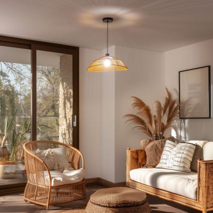 Brilagi - LED-lysekrone på ledning CERIA BOHO 1xE27/40W/230V Ø 50 cm brun