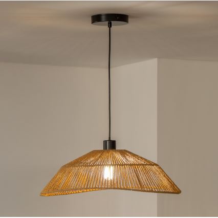 Brilagi - LED-lysekrone på ledning CERIA BOHO 1xE27/40W/230V Ø 50 cm brun