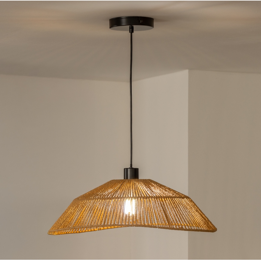 Brilagi - LED-lysekrone på ledning CERIA BOHO 1xE27/40W/230V Ø 50 cm brun