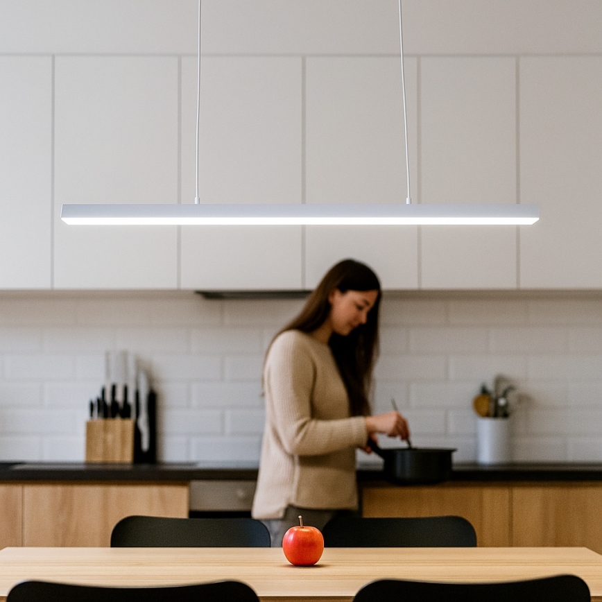 Brilagi - LED-lysekrone på wire AXIS LED/30W/230V 120 cm hvid