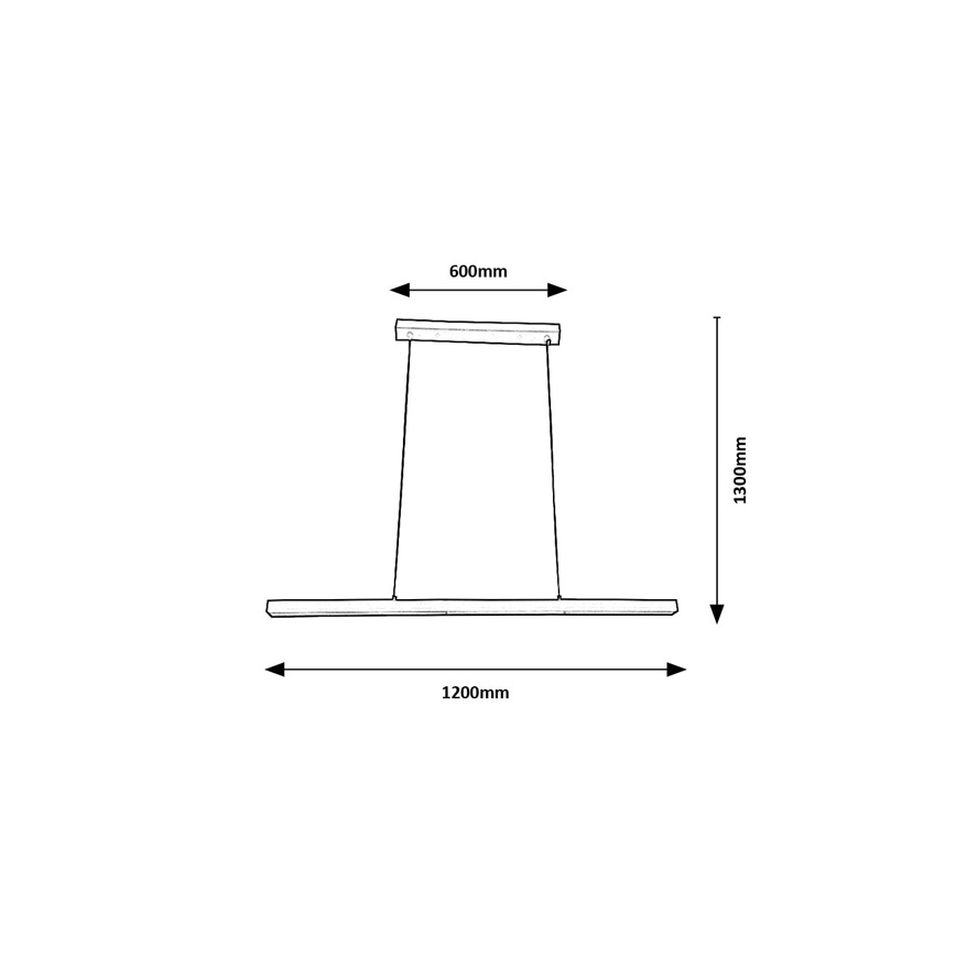 Brilagi - LED-lysekrone på wire AXIS LED/30W/230V 120 cm hvid