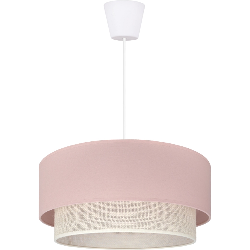 Brilagi - LED-lysekrone på wire BOHO BOBO 1xE27/60W/230V Ø 40 cm rosa/creme