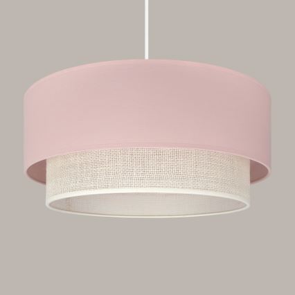 Brilagi - LED-lysekrone på wire BOHO BOBO 1xE27/60W/230V Ø 40 cm rosa/creme