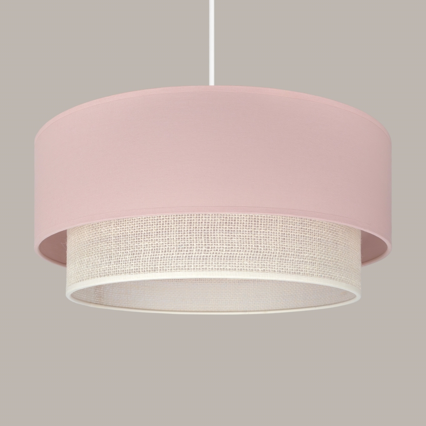 Brilagi - LED-lysekrone på wire BOHO BOBO 1xE27/60W/230V Ø 40 cm rosa/creme