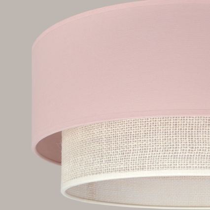 Brilagi - LED-lysekrone på wire BOHO BOBO 1xE27/60W/230V Ø 40 cm rosa/creme