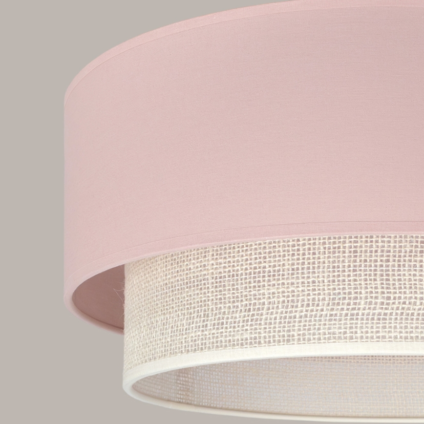 Brilagi - LED-lysekrone på wire BOHO BOBO 1xE27/60W/230V Ø 40 cm rosa/creme